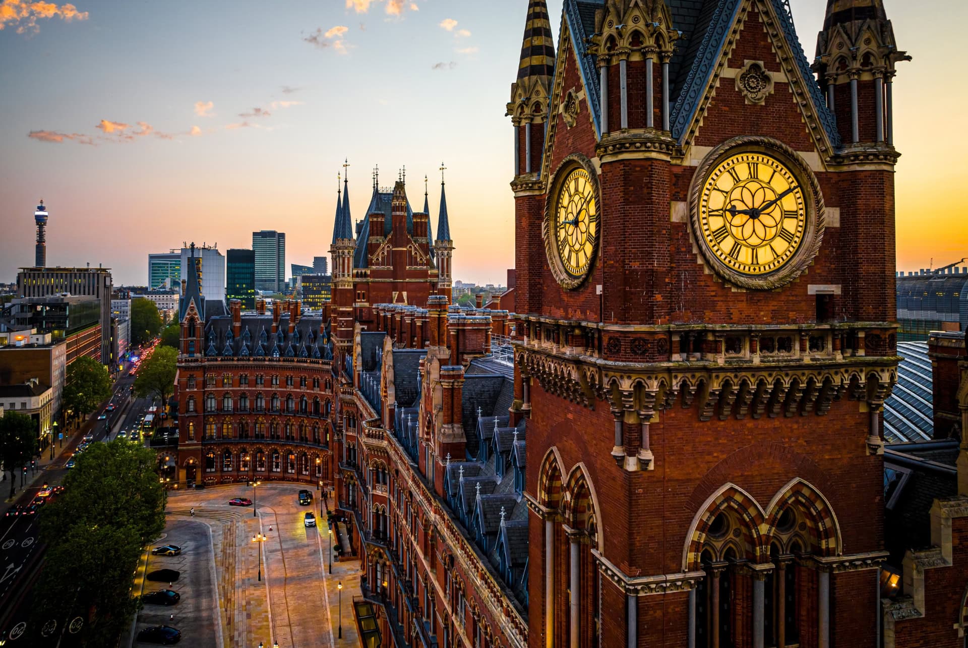 vue sur la gare de st pancras et king cross vue sur la gare de st pancras et king cross