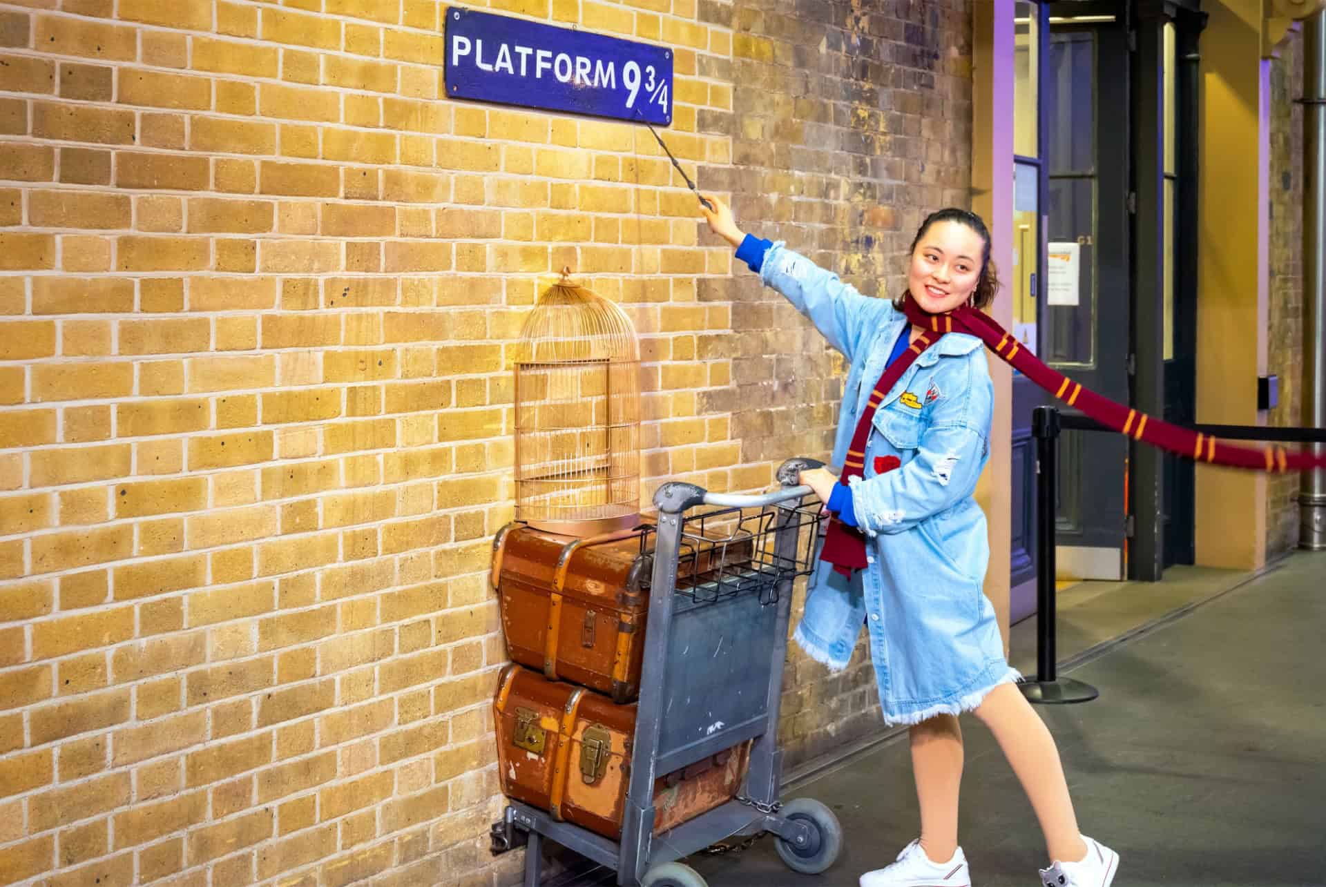 plateforme 9 3 quarts gare kings cross londres