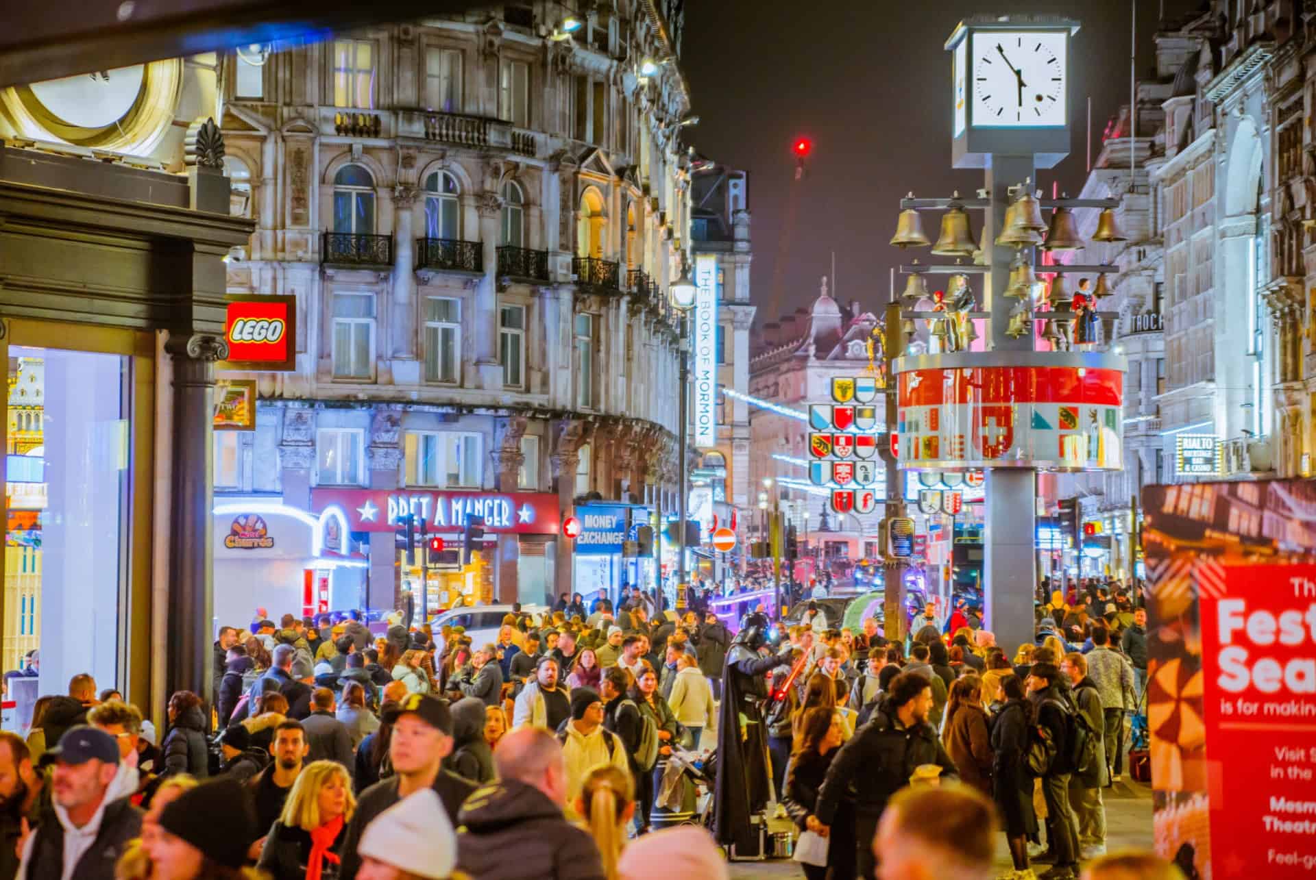 foule londres en hiver foule londres en hiver