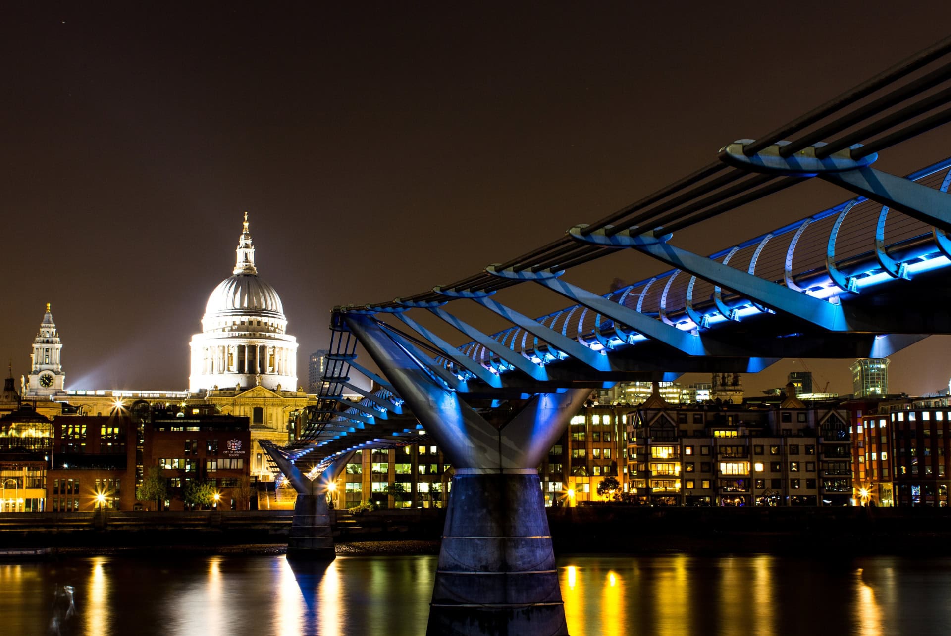 millenium bridge la nuit millenium bridge la nuit